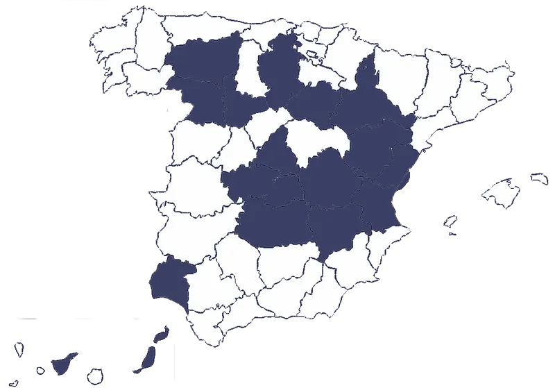 Mapa de proyectos en España